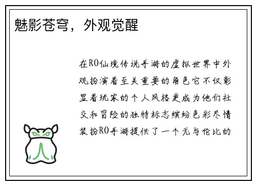 魅影苍穹，外观觉醒